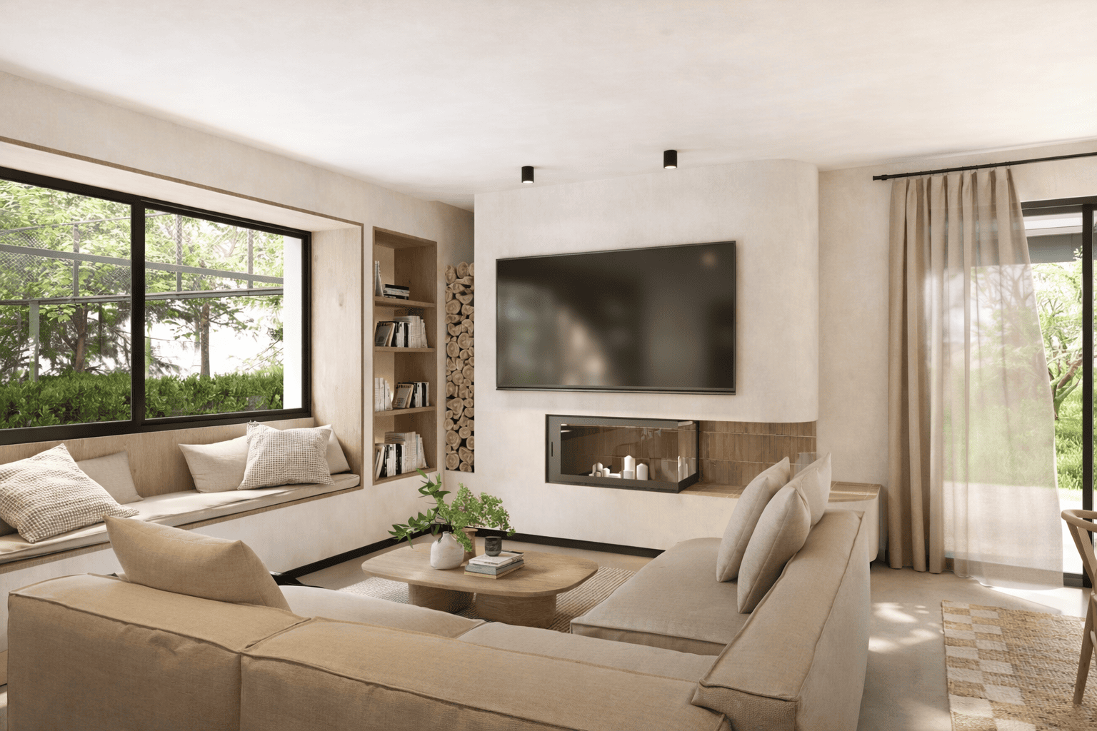 anandu-salón chimenea